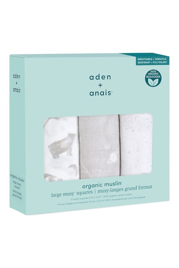 aden + anais Organic Cotton Muslin Squares 3 Pack