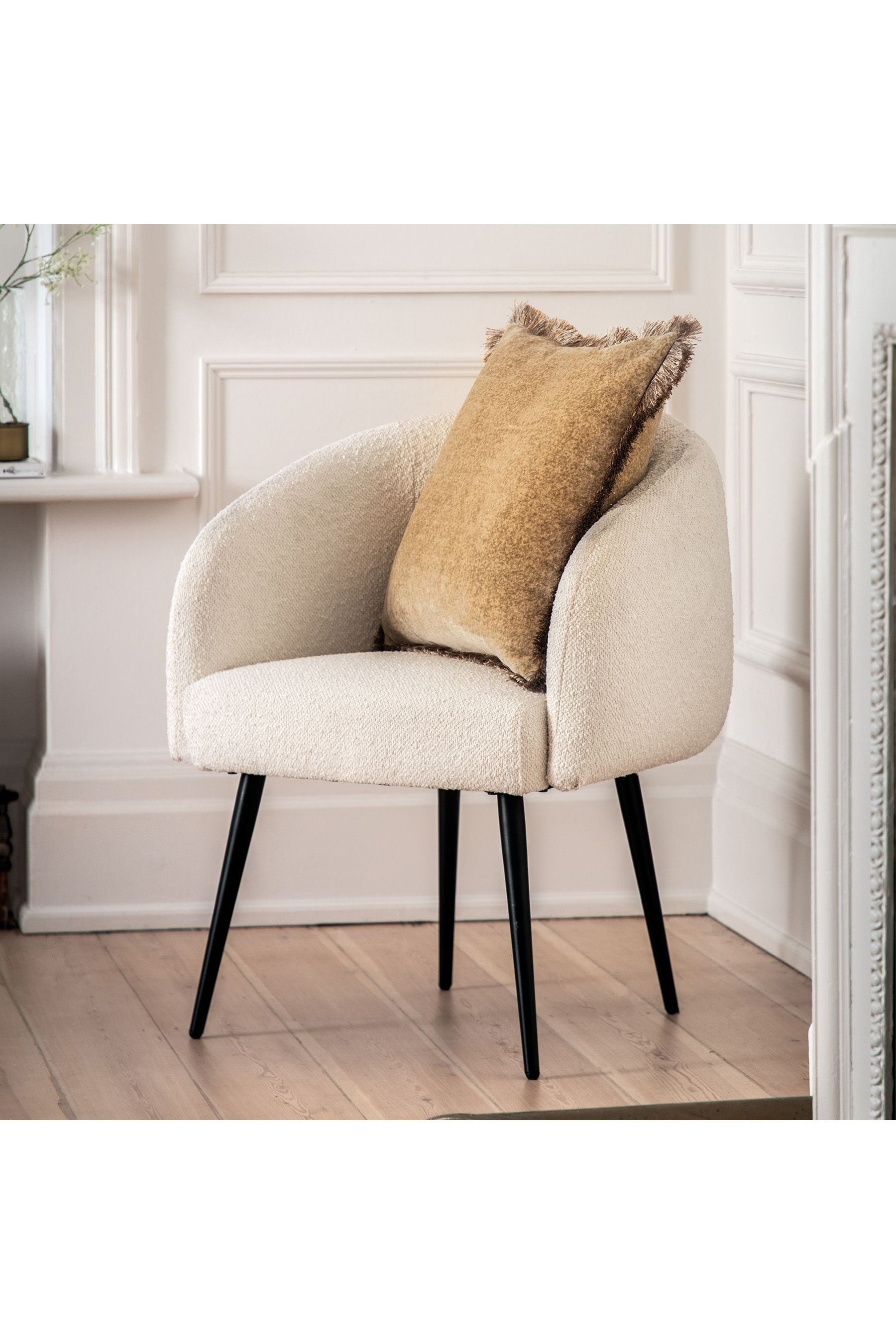 Faux sheepskin shop tub chair