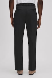 Reiss Black Liquid Relaxed Tapered Belted Trousers - Image 5 of 5