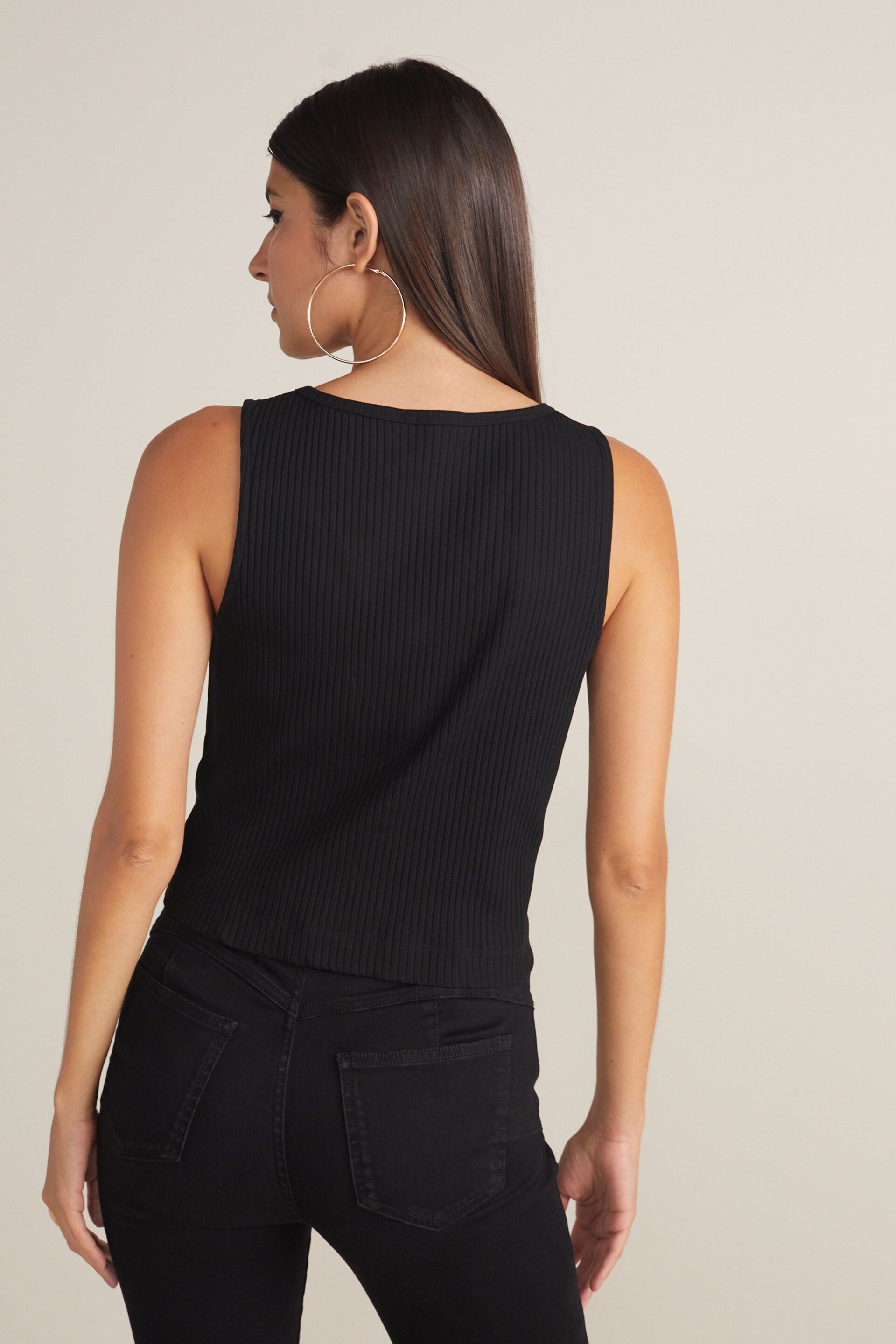 Black Ribbed Waistcoat - Image 3 of 7