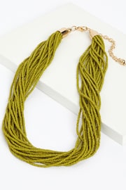 Lime Green Multi Layer Beaded Necklace - Image 5 of 6