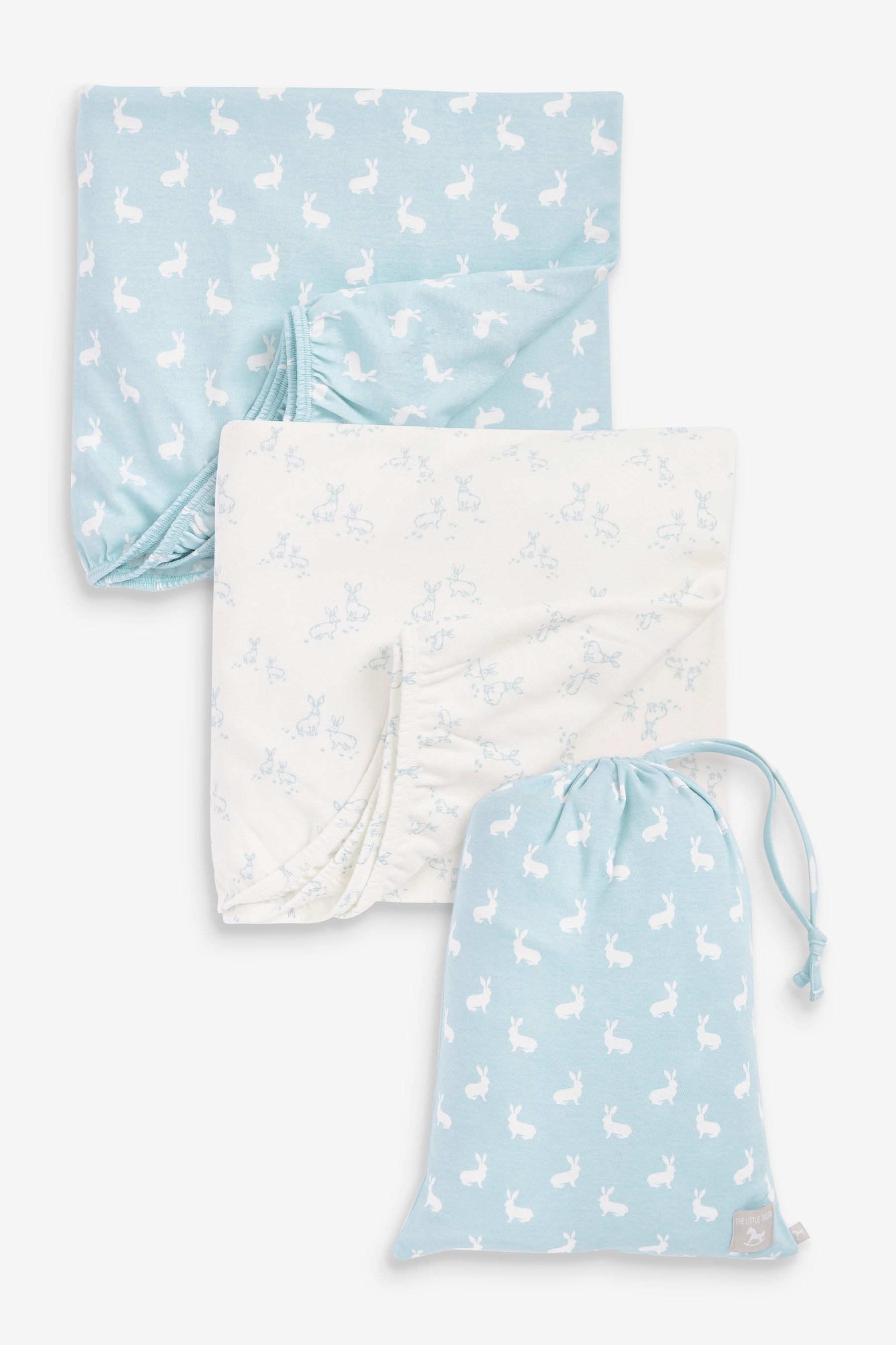 Buy The Little Tailor 2 Pack Blue 100 Cotton Baby Fitted Jersey Cot Sheets from Next Ireland