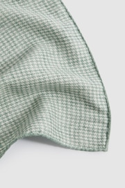 Reiss Pistachio Melange Cataldo Silk Reversible Pocket Square - Image 4 of 5