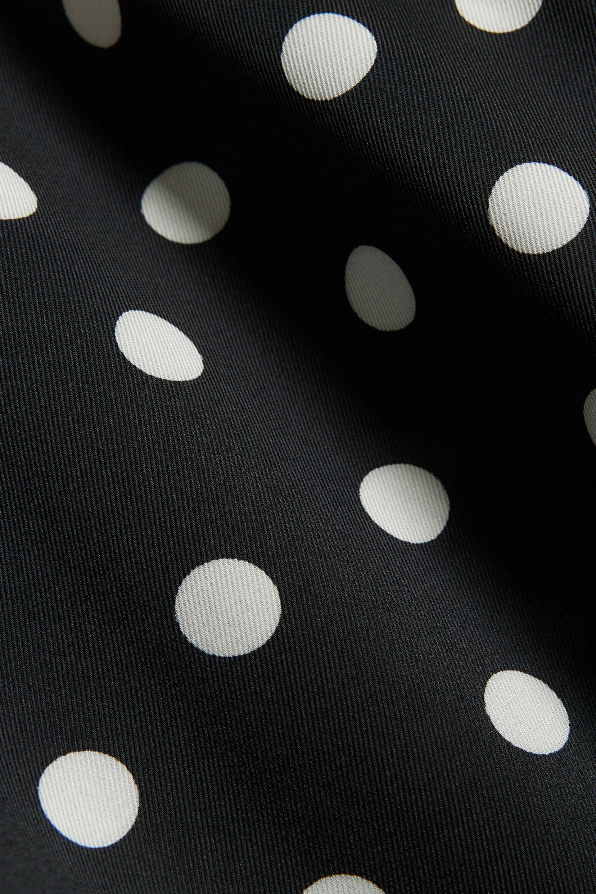 River Island Black Spot Satin Shirt - Image 4 of 4