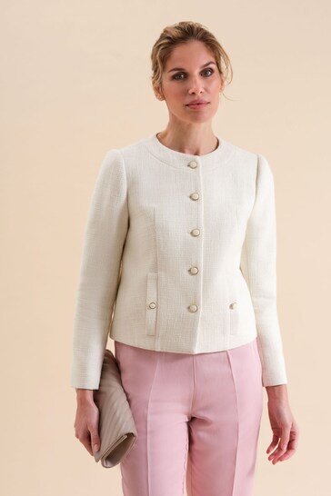 Pure Collection Textured White Jacket