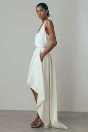 Reiss Ivory Eden High-Low Bridal Skirt - Image 3 of 6