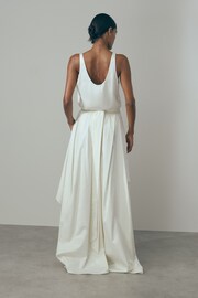 Reiss Ivory Eden High-Low Bridal Skirt - Image 4 of 6