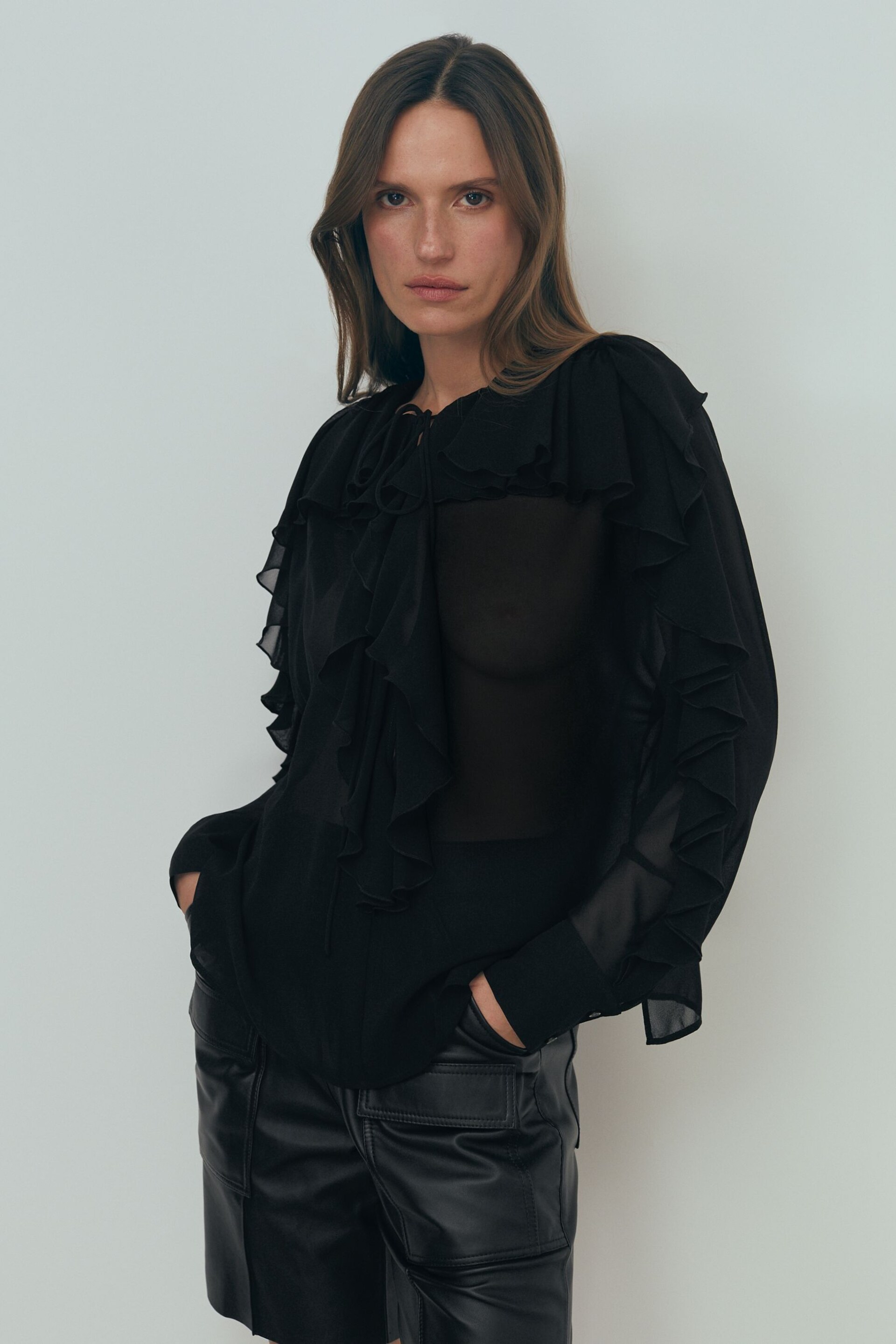 Atelier Silk Ruffle Blouse - Image 1 of 7