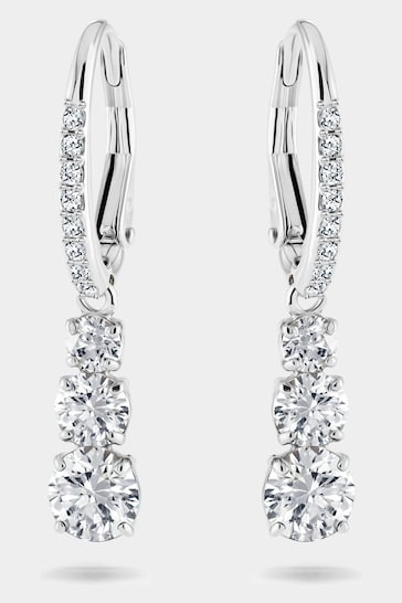 Swarovski Silver Attract Trilogy Earrings