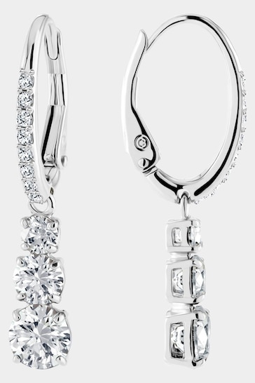 Swarovski Silver Attract Trilogy Earrings