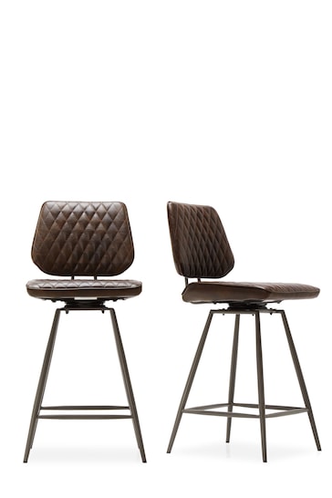 Design Décor Dark Brown Set of 2 Carson Dining Chairs