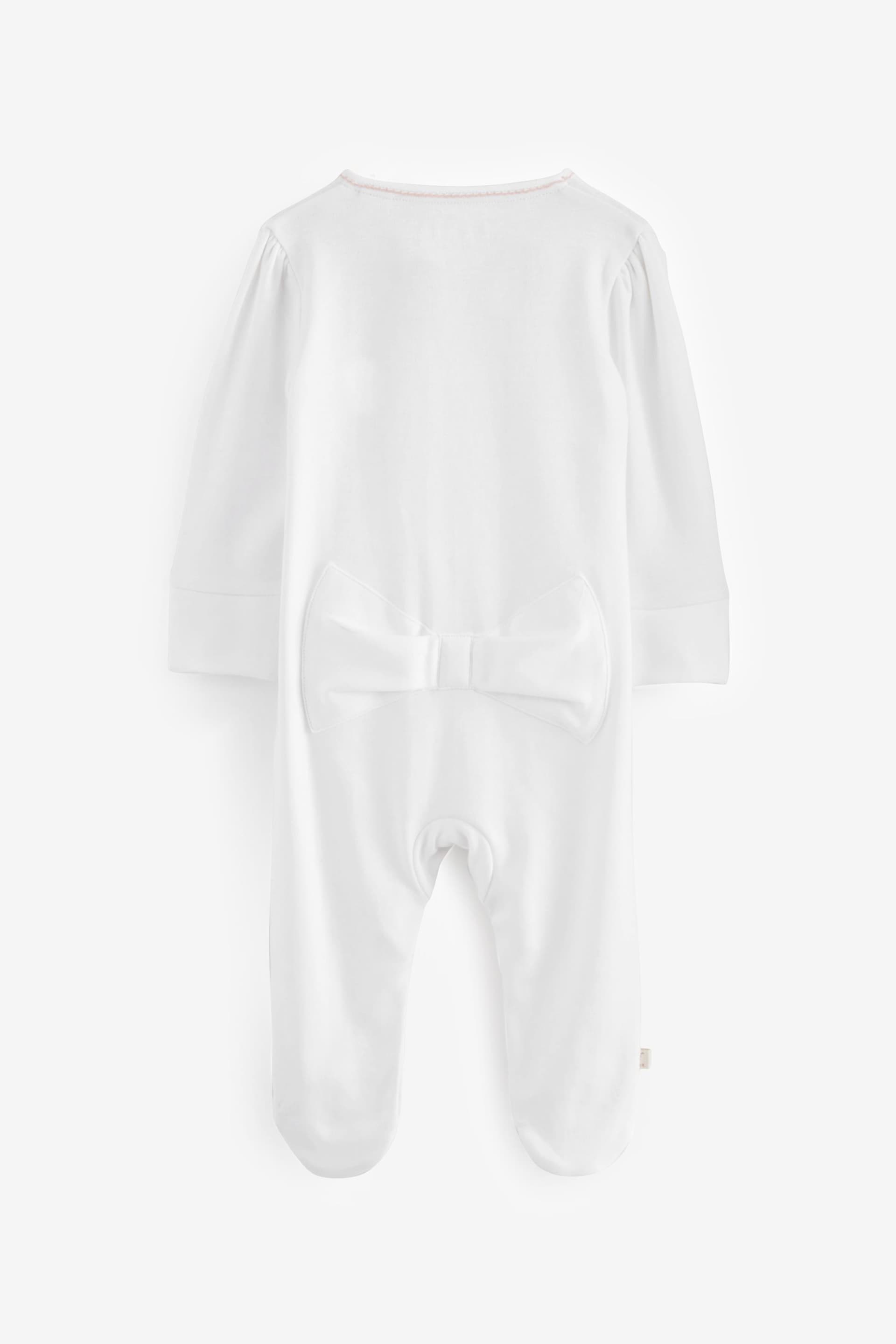 Baker by Ted Baker Babys First Eid Cotton White Sleepsuit - Image 3 of 7