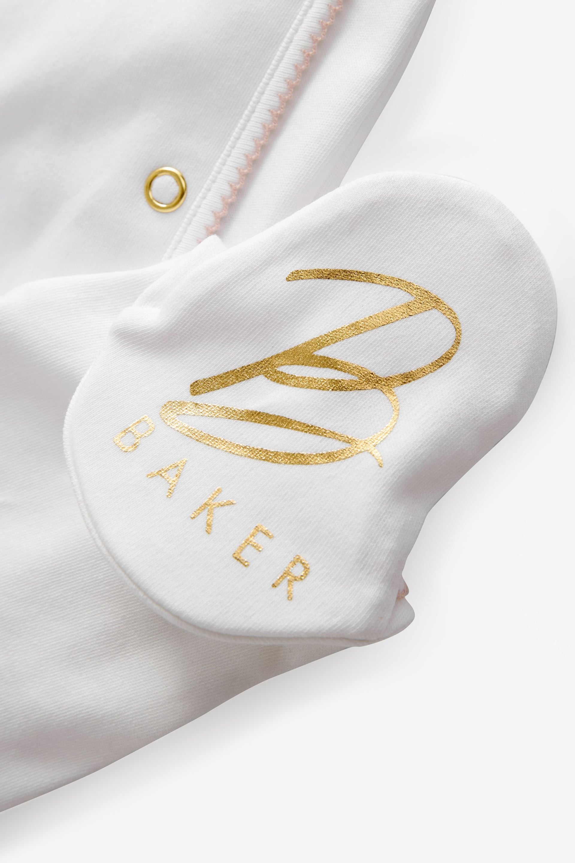 Baker by Ted Baker Babys First Eid Cotton White Sleepsuit - Image 7 of 7