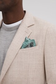 Reiss Sage Rocco Silk Medallion Print Pocket Square - Image 2 of 4