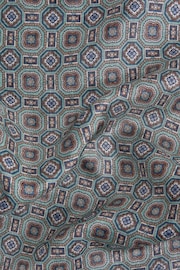 Reiss Sage Rocco Silk Medallion Print Pocket Square - Image 4 of 4