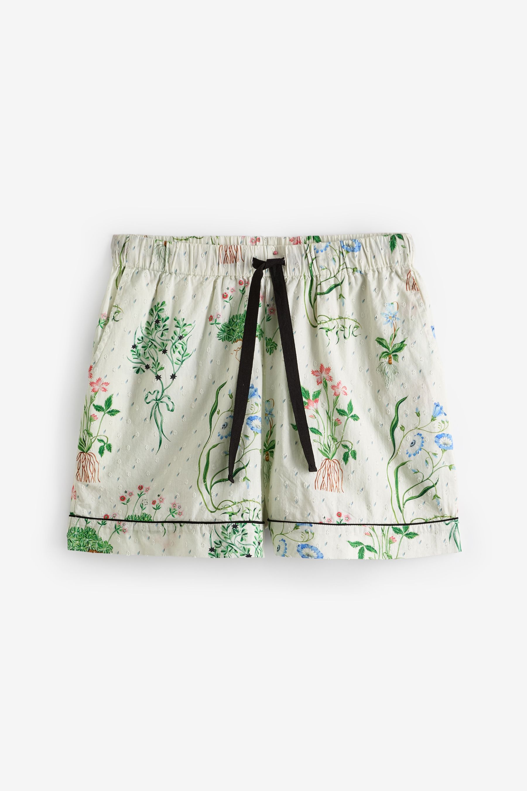 Buy Cath Kidston Ecru Roots Print 100 Cotton Poplin Button Through Pyjama Shorts Set from the Next UK online shop