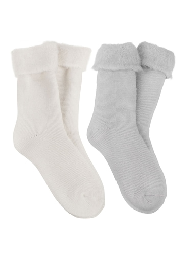 Totes Natural Ladies Brushed Thermal Bed Socks