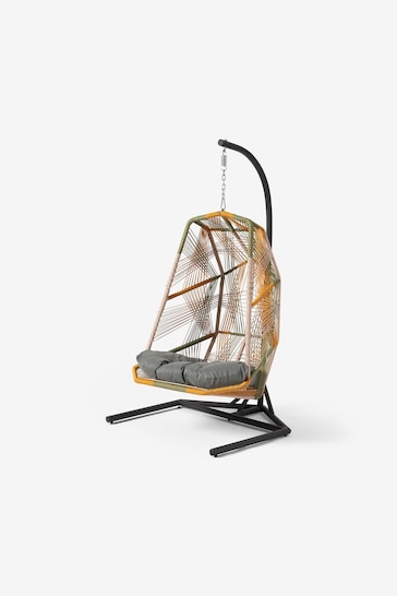 MADE.COM Sage Green Mix Copa Garden Hanging Chair
