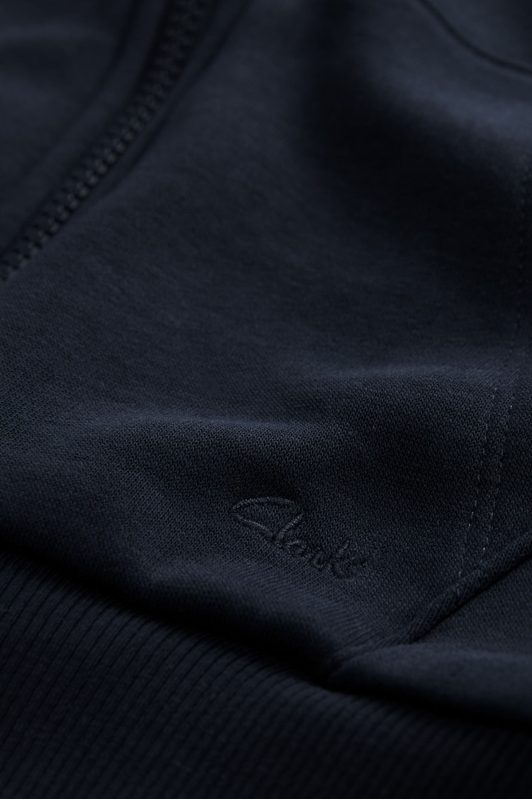 Clarks Navy Zip Through Sweat Hoodie - Image 4 of 4