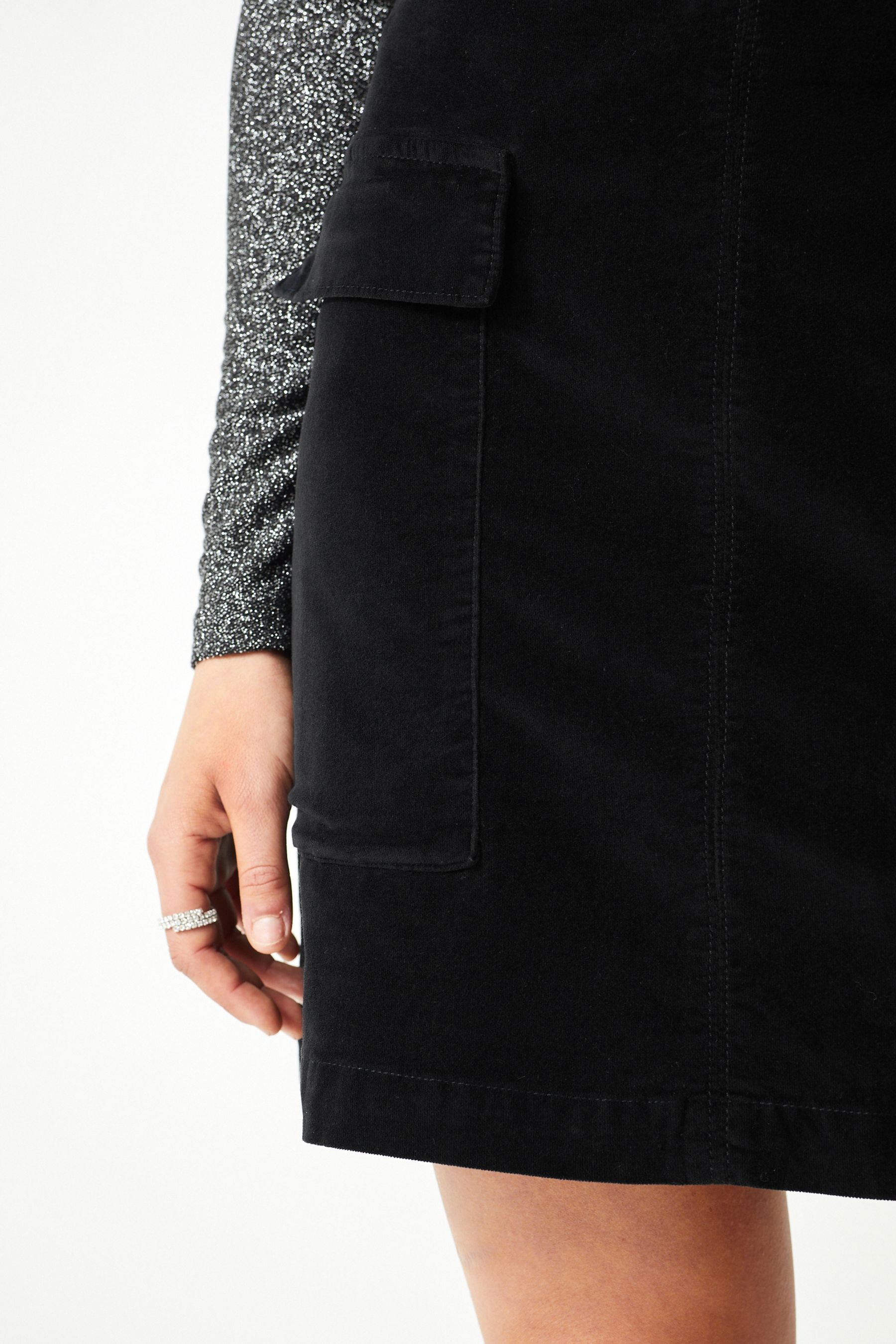 Buy Black Velvet Mini Skirt from Next Luxembourg