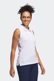 adidas Golf Ultimate365 Solid Sleeveless Polo Shirt - Image 3 of 7