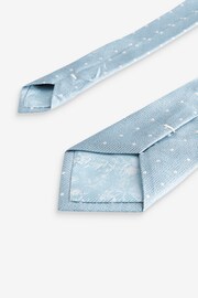 Light Blue Polka Dot Silk Tie And Pocket Square Set - Image 5 of 7