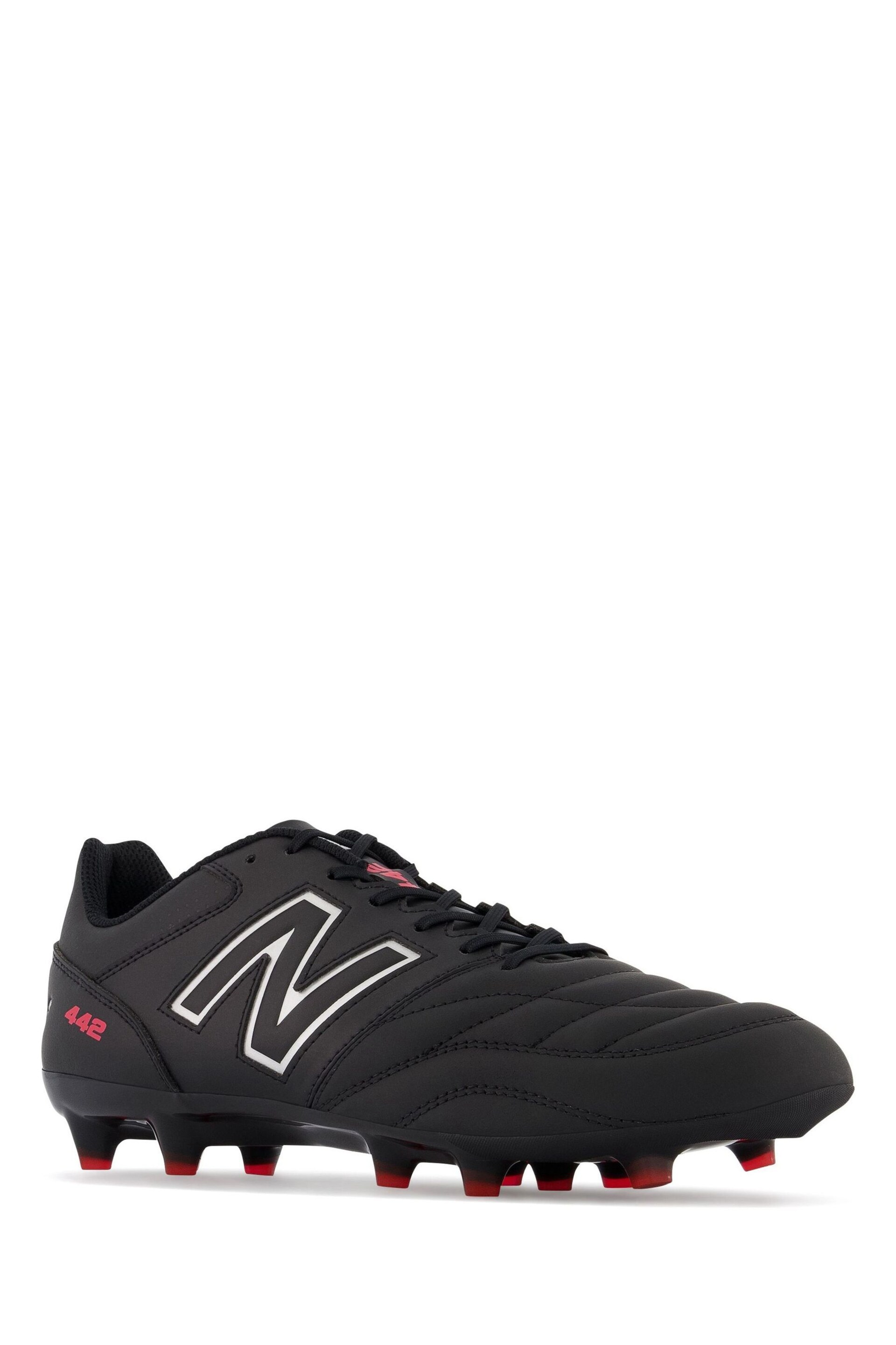 New Balance Black Mens 442 Firm Football Boots - Image 3 of 6