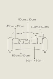 Charcoal Grey 40 x 59cm Soft velour Cushion - Image 4 of 5
