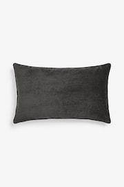 Charcoal Grey 40 x 59cm Soft velour Cushion - Image 5 of 5