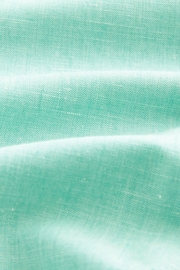 Mint Green Regular Fit Trimmed Linen Blend Short Sleeve Shirt - Image 7 of 8