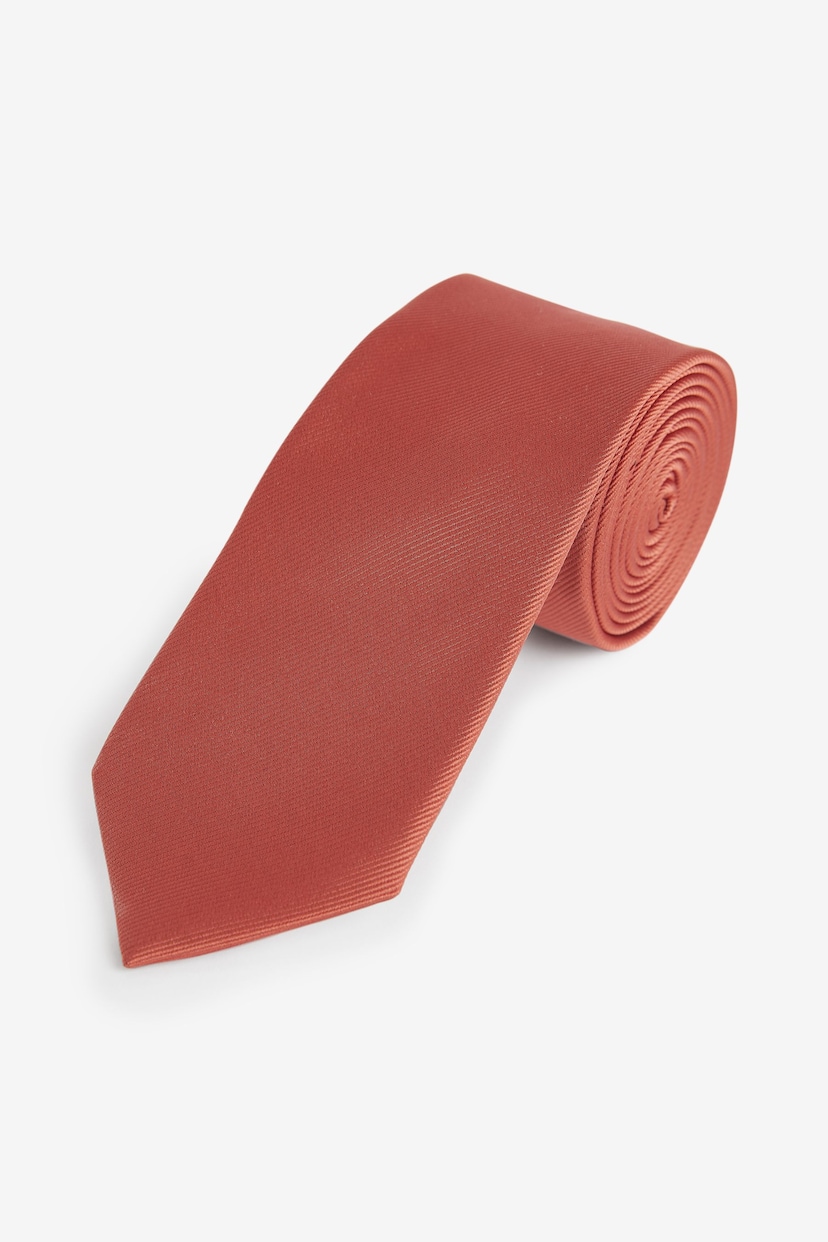 Orange Slim Twill Tie - Image 1 of 3