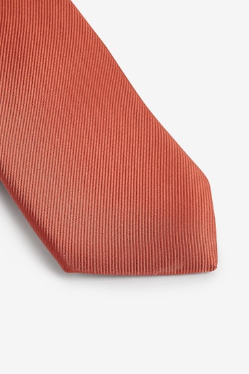 Orange Slim Twill Tie