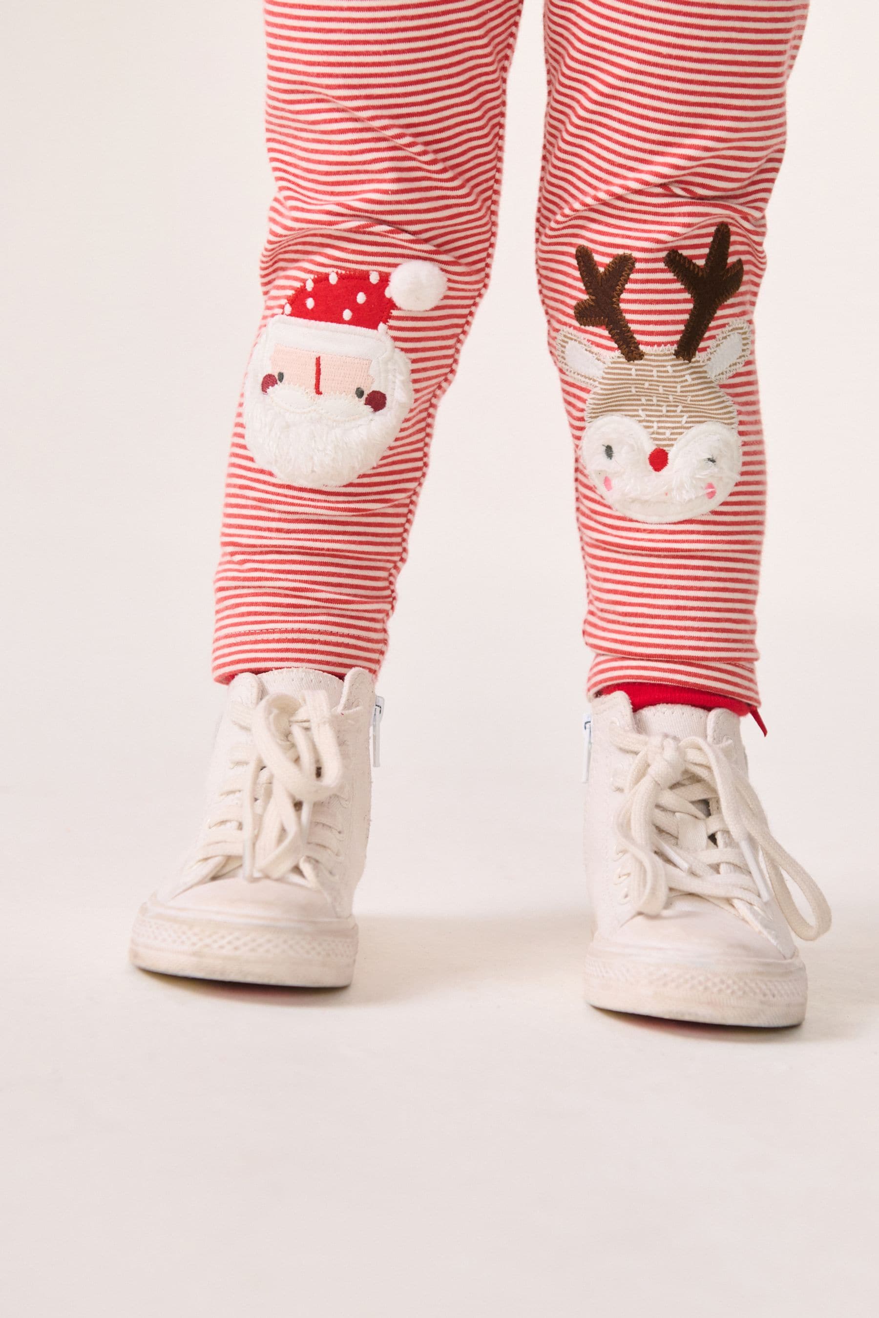 Red and white christmas leggings hotsell