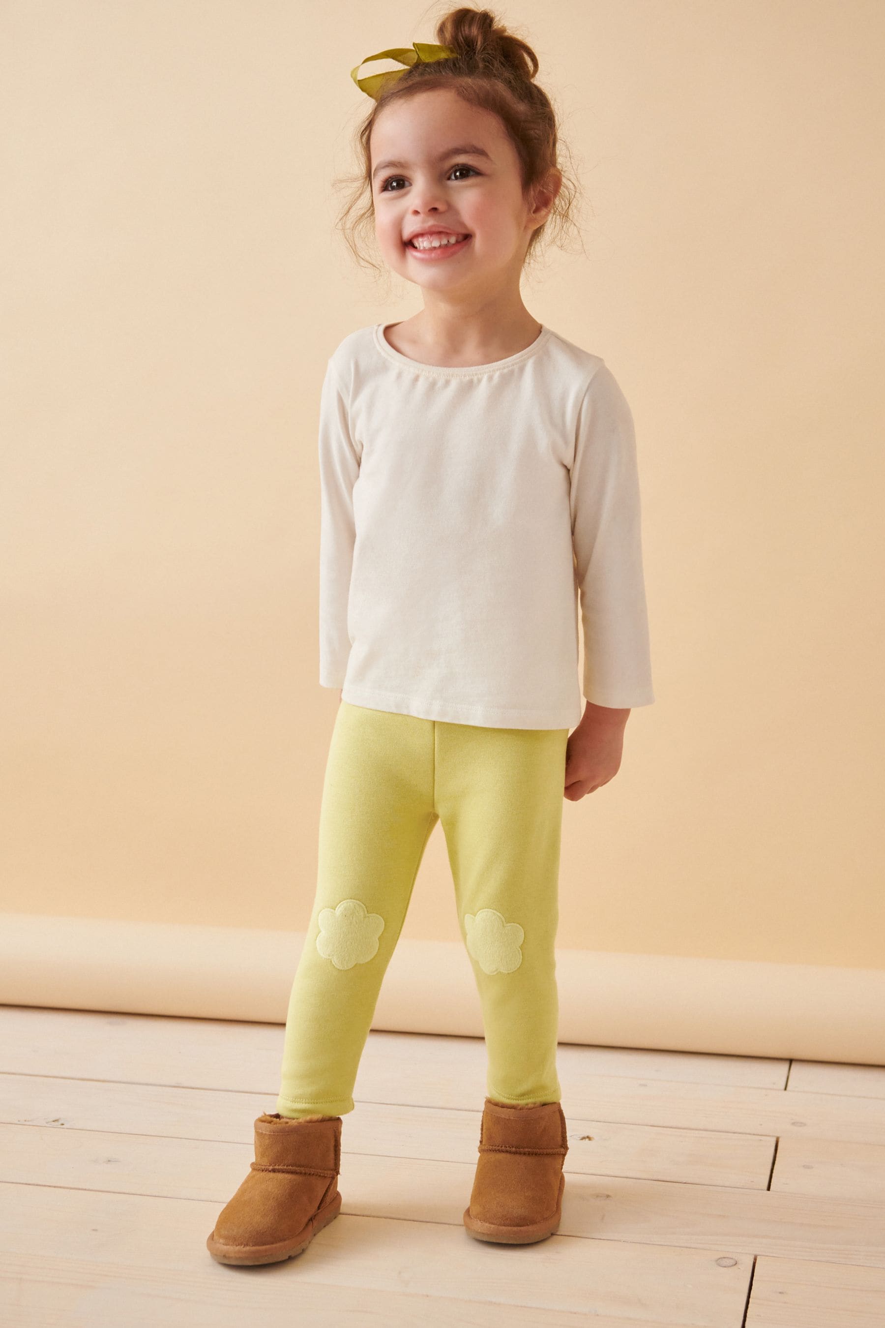 Bright Green Cosy Fleece Lined Leggings 3mths 7yrs