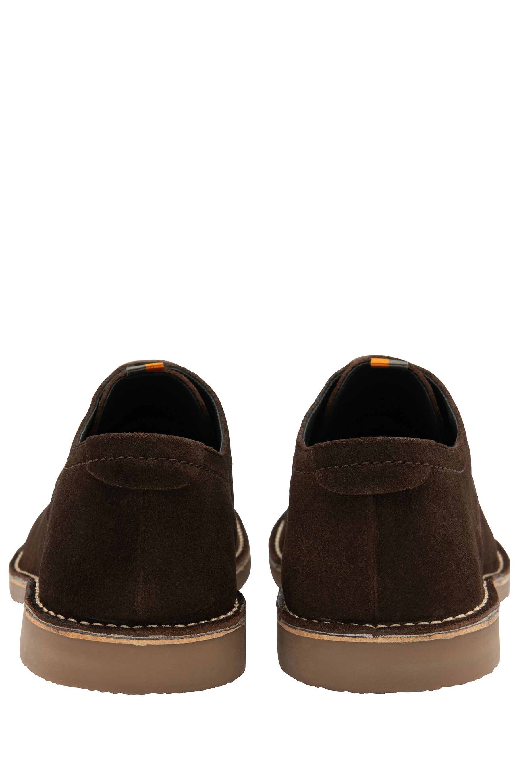 Buy Frank Wright Brown Dark Mens Suede Lace Up Desert Boots from Next Luxembourg