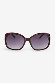 Tortoiseshell Brown Ombre Effect Cut Out Detail Sunglasses - Image 4 of 5