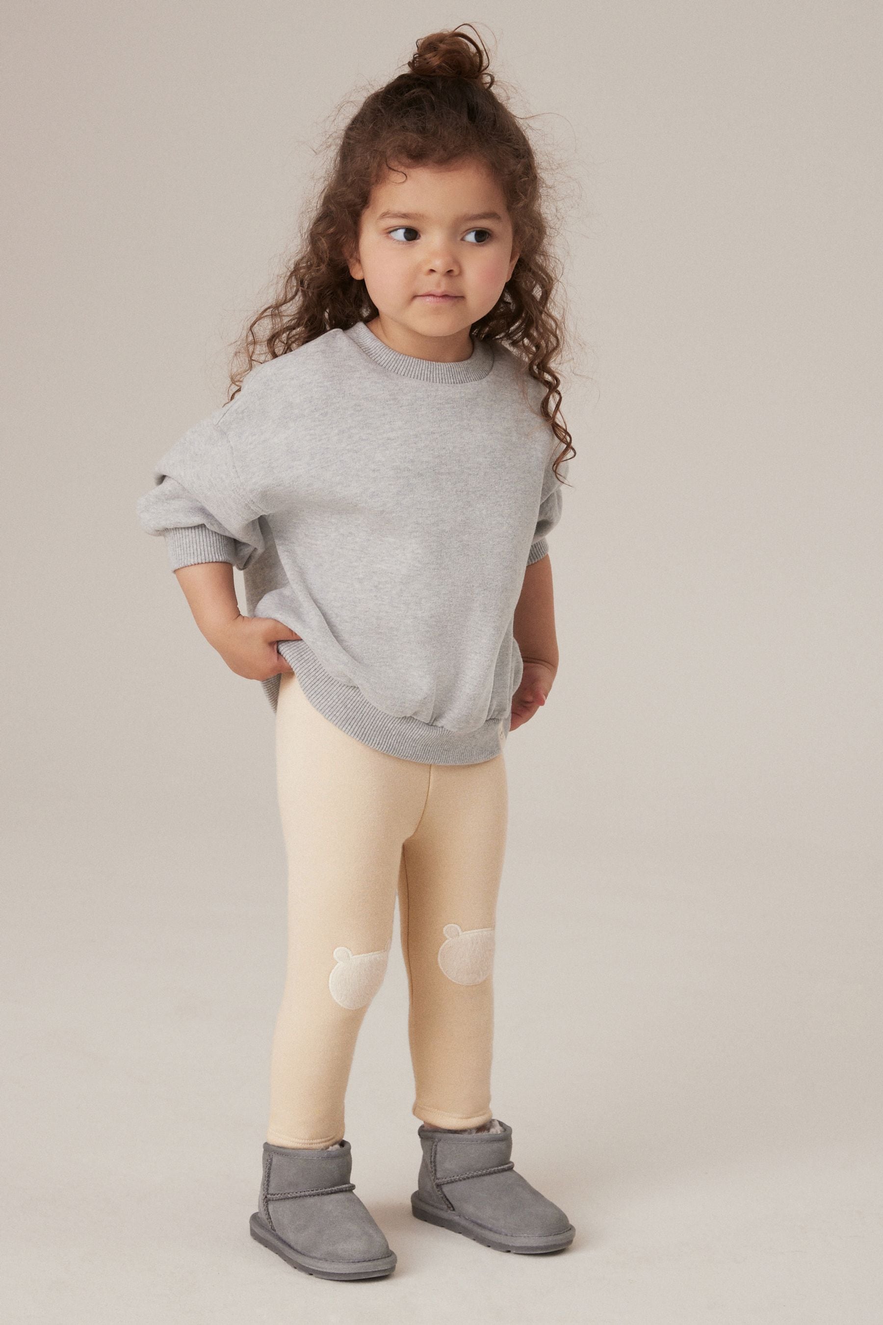 Little girl fleece lined leggings sales