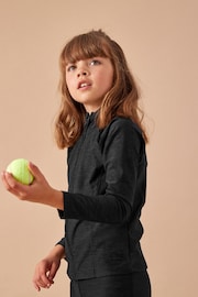 Black Marl Sports Zip Through Jacket (3-16yrs) - Image 1 of 9