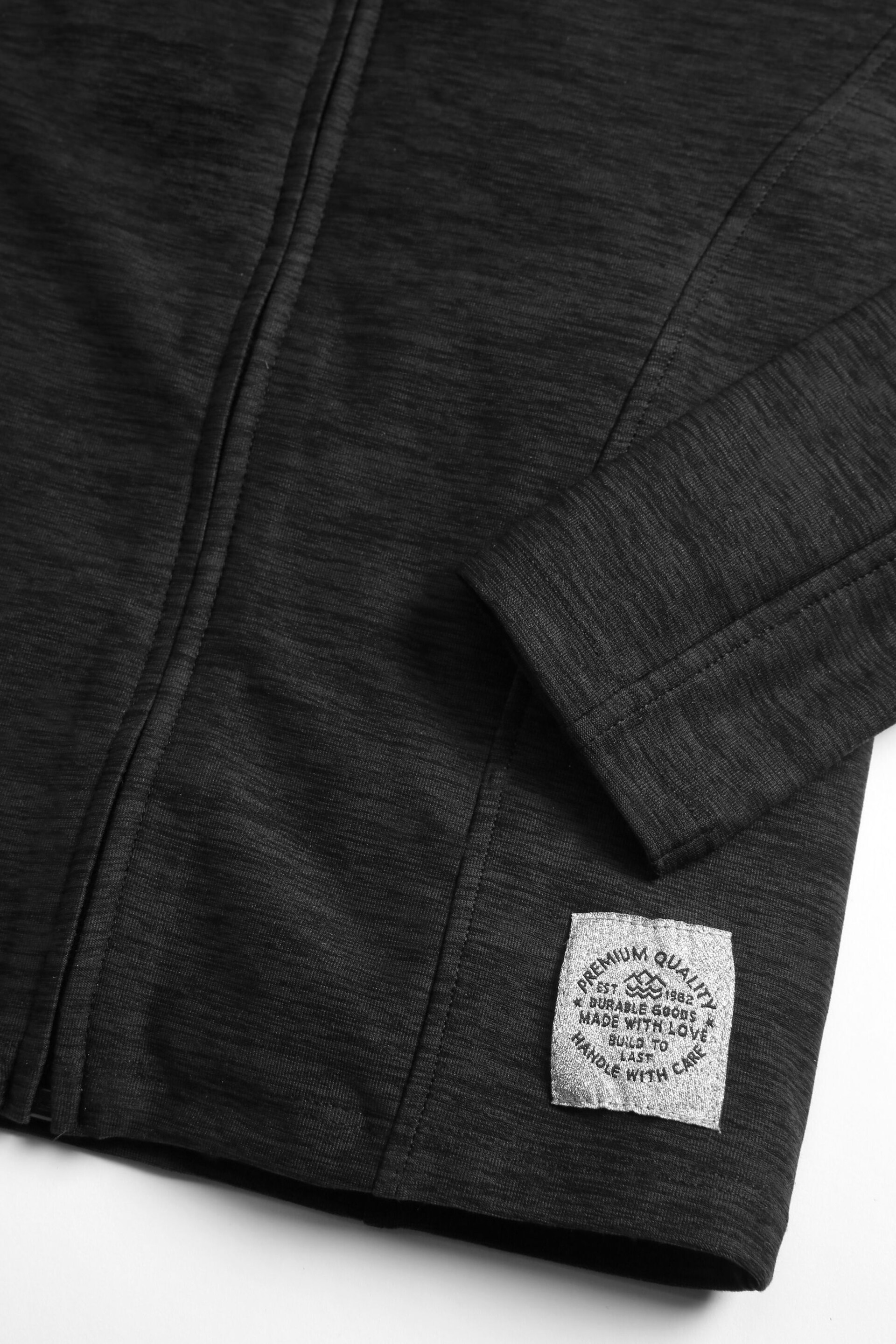 Black Marl Sports Zip Through Jacket (3-16yrs) - Image 8 of 9