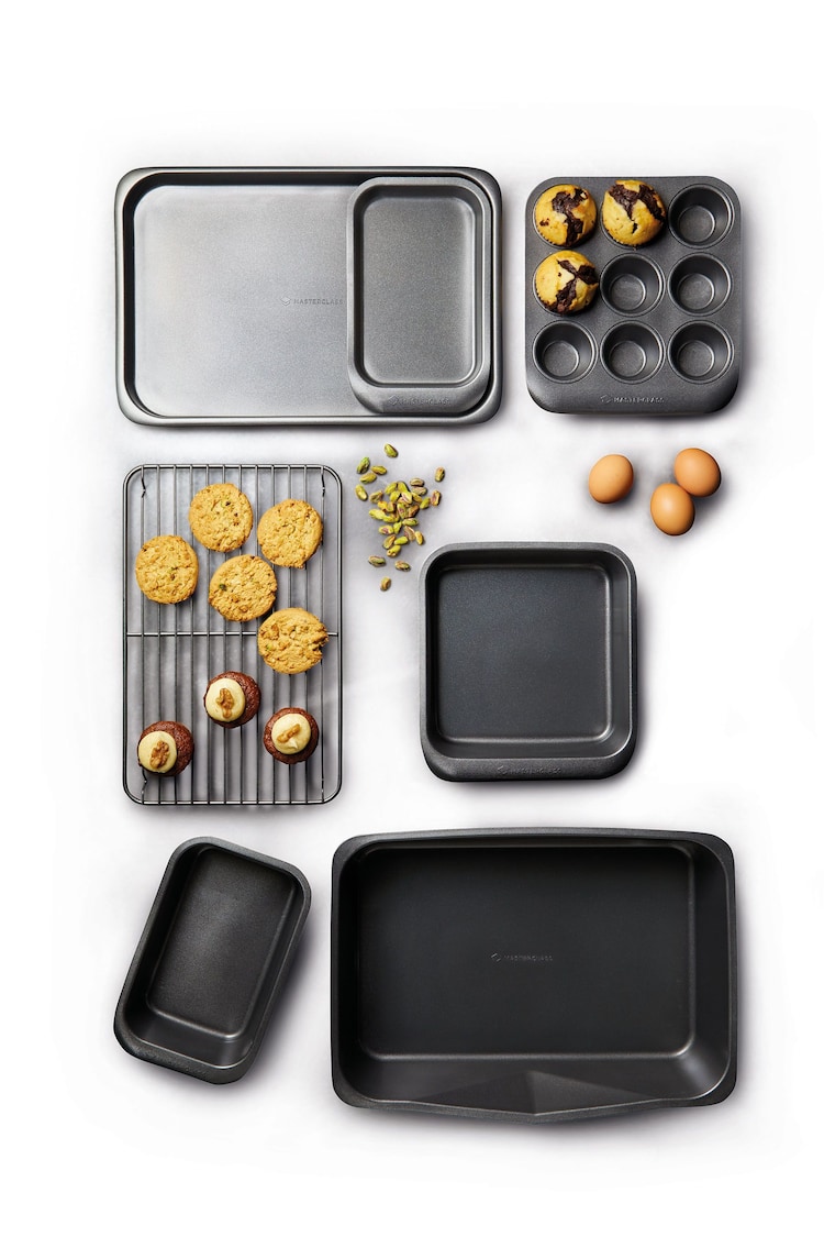 Masterclass Grey Stacking 7 Piece Bakeware Set - Image 2 of 3