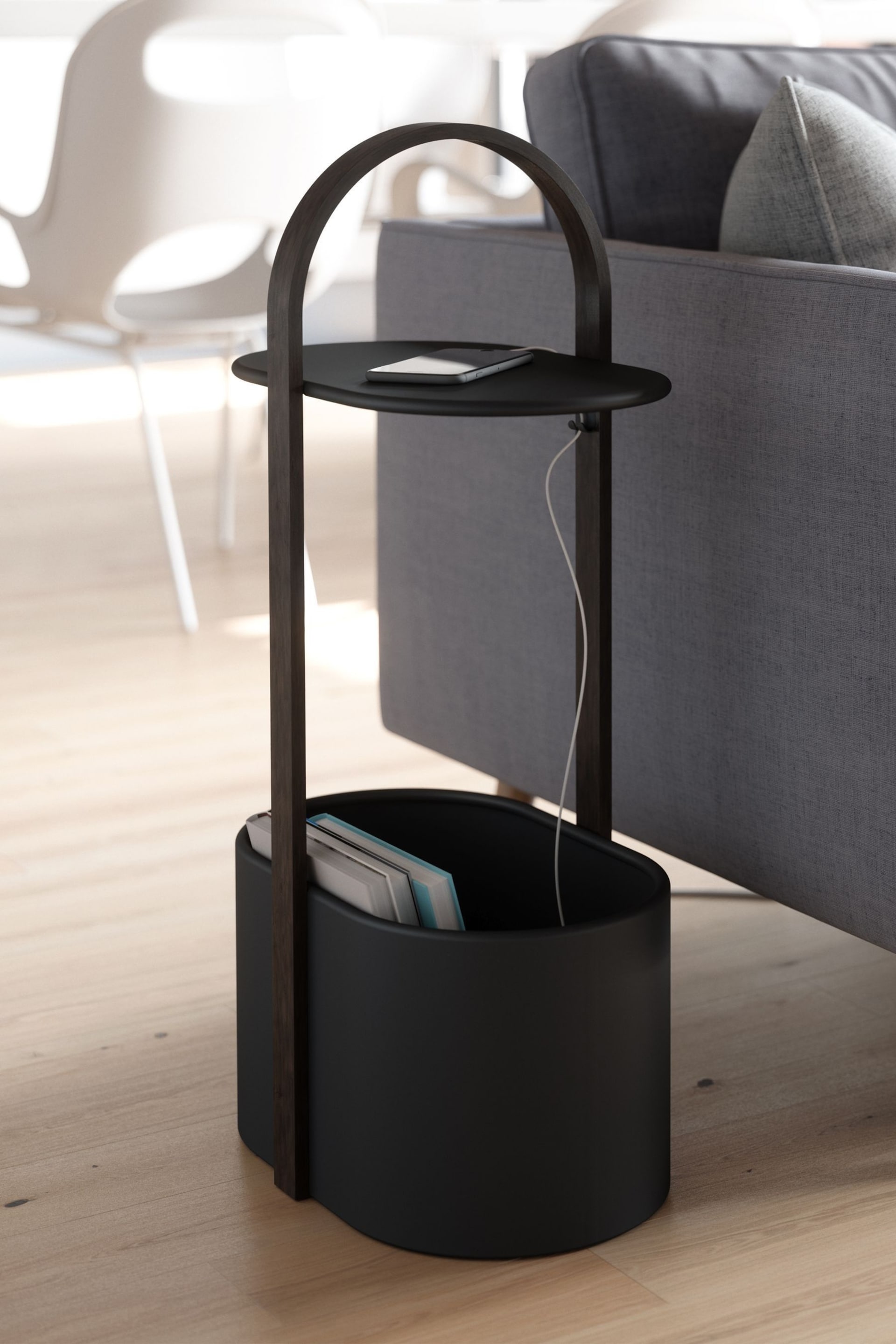 Umbra Brown Bellwood Storage Side Table - Image 1 of 4