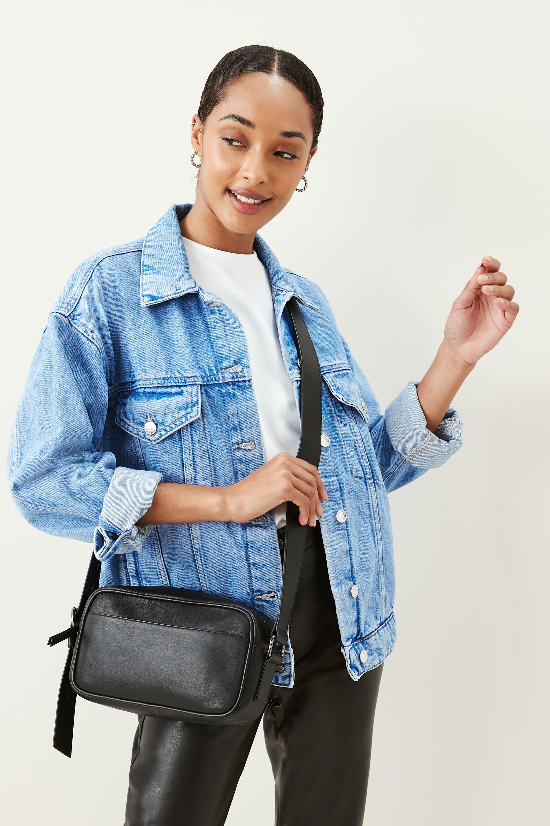 Leather camera style bag shop