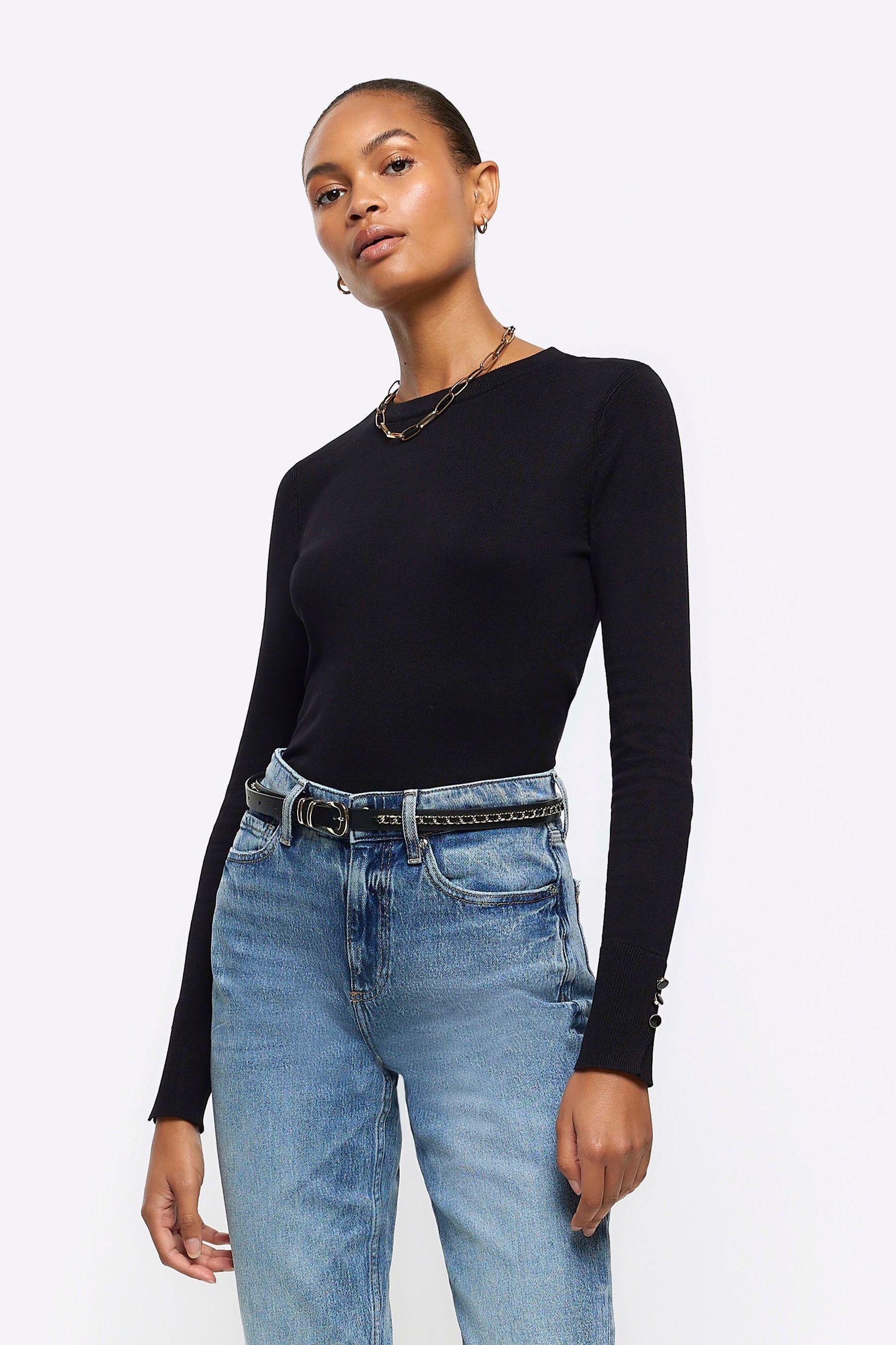 River island polo neck top store