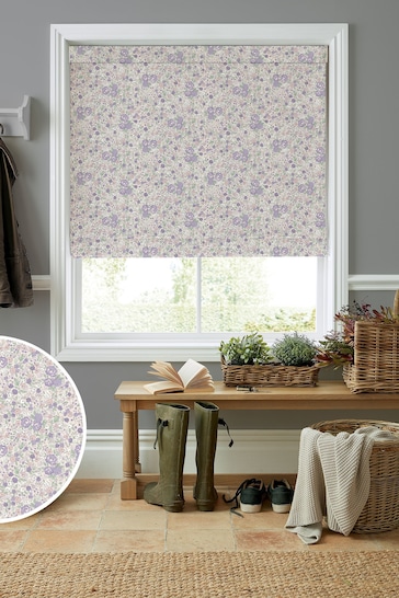 Laura Ashley Lavender Rowena Made to Measure Roman Blinds