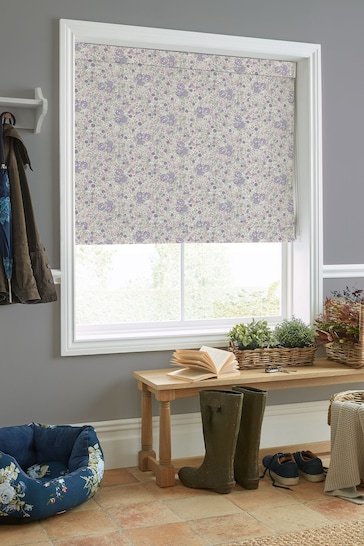 Laura Ashley Lavender Rowena Made to Measure Roman Blinds