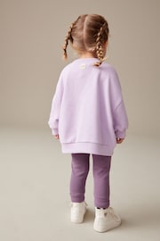 Purple Relaxed Fit Sweater And Leggings Set (3mths-7yrs) - Image 3 of 6