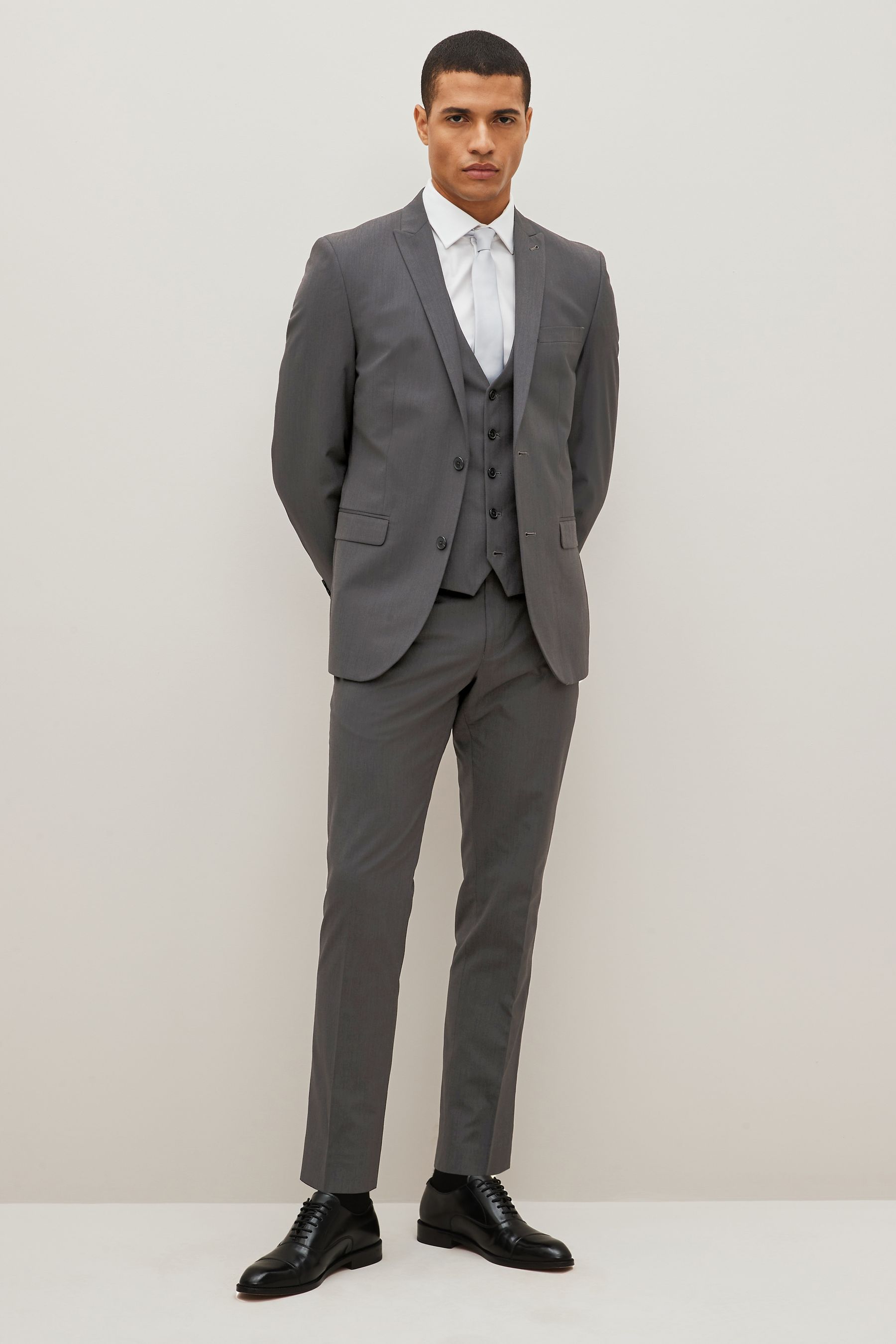 Next grey suits slim fit shop