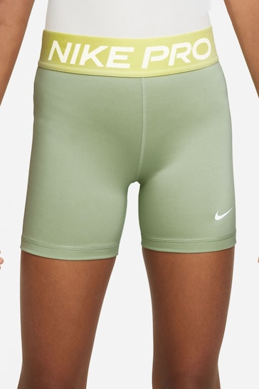 Nike Green/Yellow Performance Pro 3 Inch Shorts