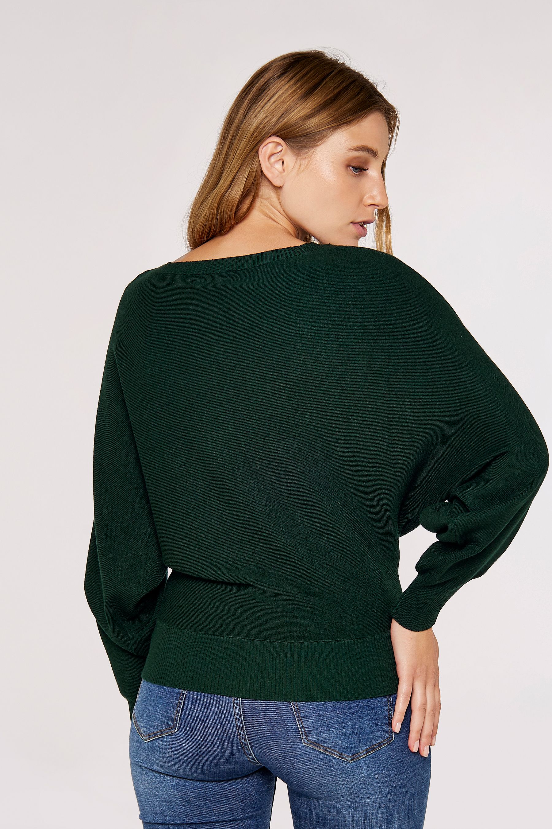 Apricot Green Batwing Jumper