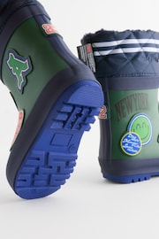 Dark Green Thermal Thinsulate™ Lined Cuff Wellies - Image 4 of 7